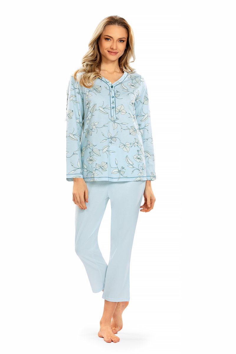 Dames Pyjama 'Arctic Flowers' - Blue