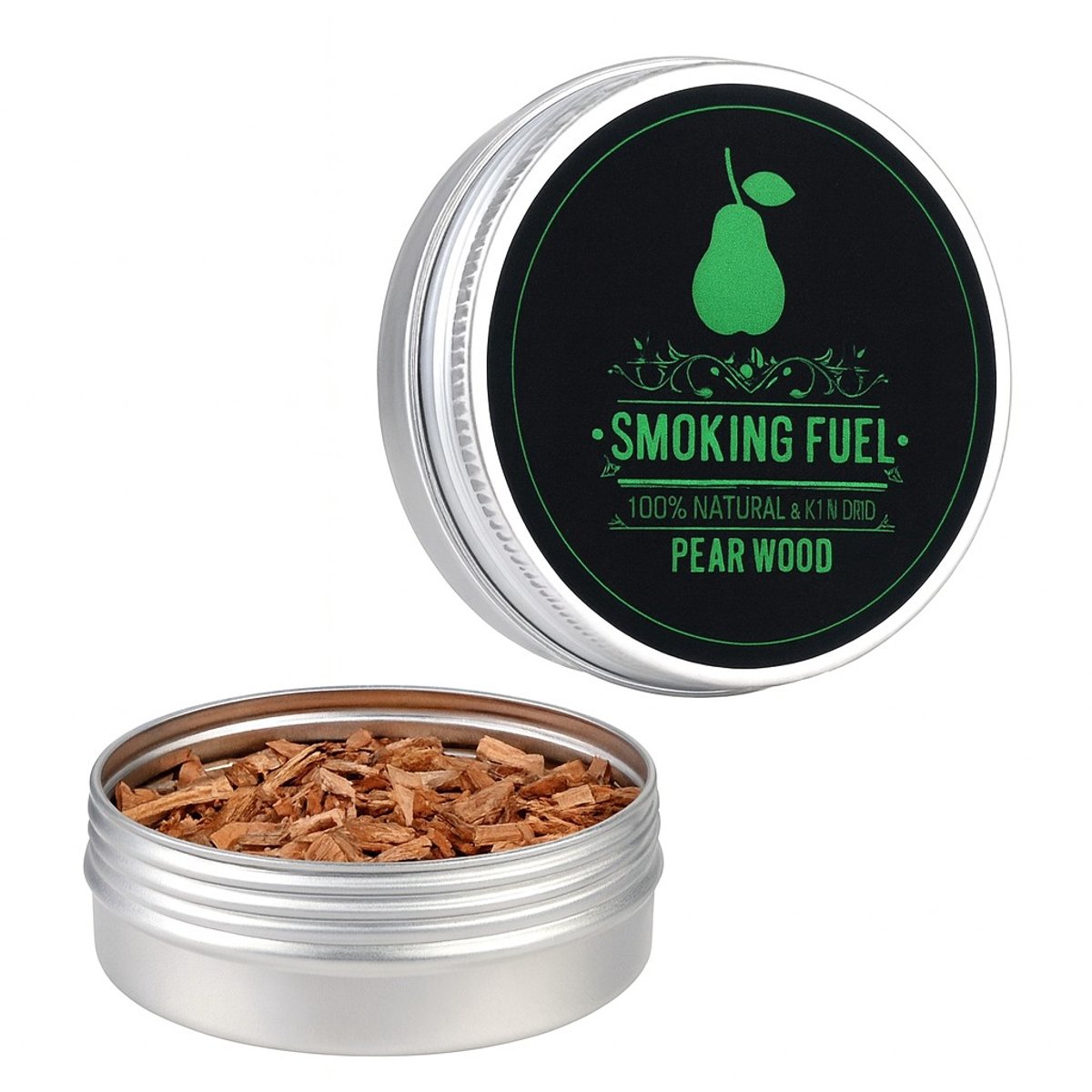 K&R Ventures® Peerhout Rooksnippers – Natuurlijk Rookhout voor BBQ & Whiskey Smoker – Rookchips voor Vlees, Vis & Cocktails – Middelgrote Houtsnippers – Extra Smaak & Aroma – Geschikt voor Cocktail Smoker