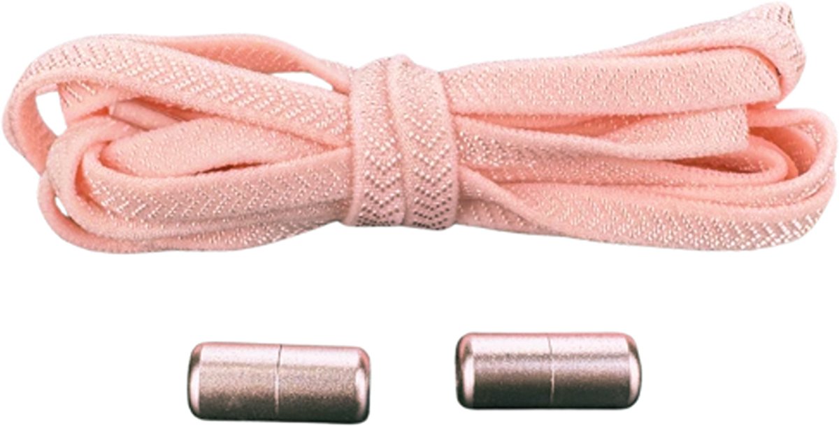 Knaak Plat Elastische Veters - Lichtroze - Nooit meer strikken - Comfortabel - 2 stuks - Universeel