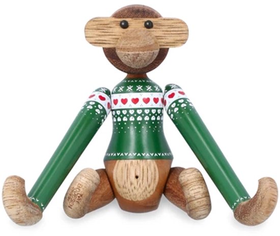 Kay Bojesen pull de Noël singe mini H9,5cm vert