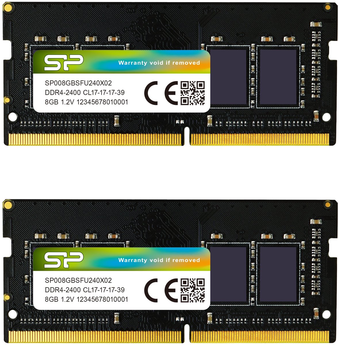 Silicon Power - Laptopgeheugen - DDR4 - 16GB (2x8GB) - 2400MHz - CL17 - SODIMM - SP016GBSFU240B22