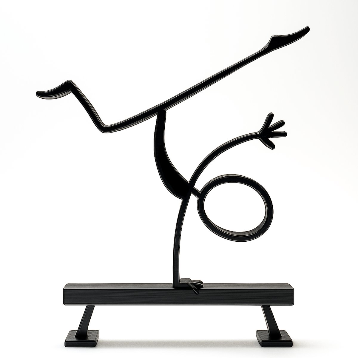 Stickyman Turner - decoratiebeeldje - zwart - 22 cm hoog