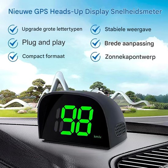 Y03 GPS Digitale Snelheidsmeter Auto HUD Head Up LCD Display Groot Lettertype KMH MPH Snelheid Testen Herinnering Meter voor alle Auto kopen vanaf een prijs van 12