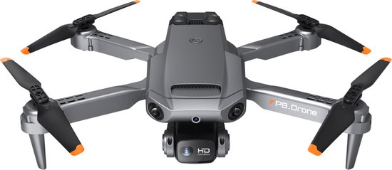 SefSay P8 Drone Zwart - Drone met dubbele camera - Obstakel ontwijking - Drones - drone voor kinderen - Drones met camera voor volwassenen - Inclusief opbergtas en 2 accu's