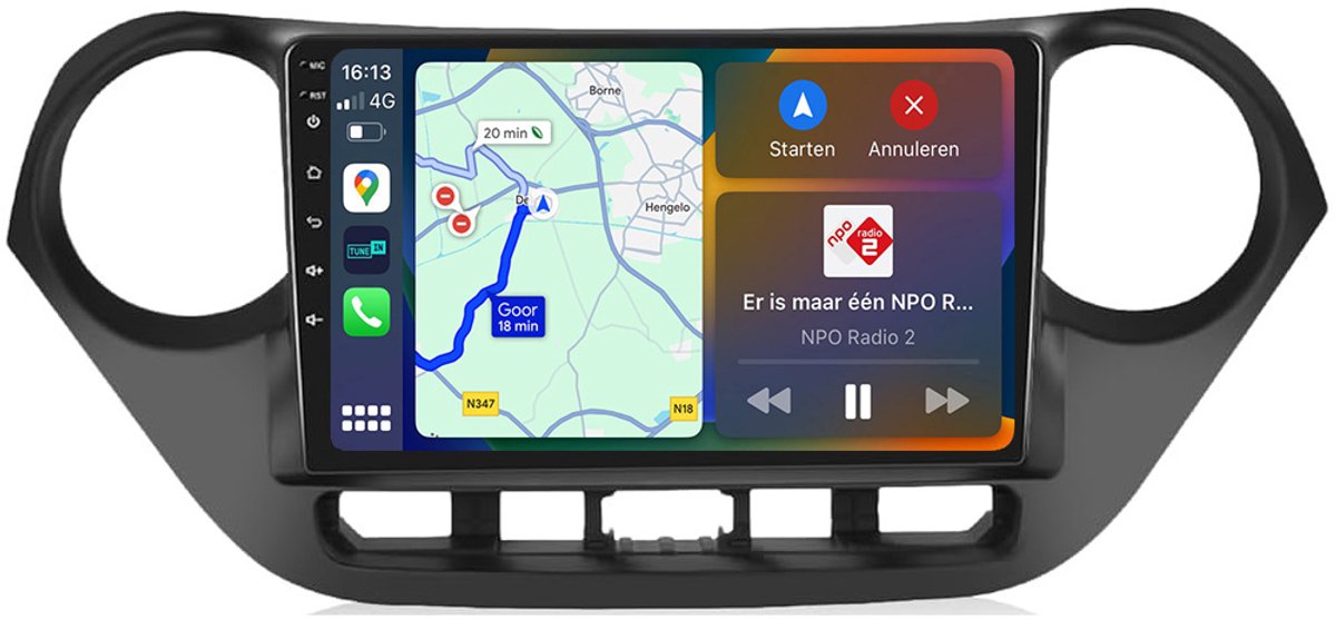 BG4U - Android Navigatie Radio geschikt voor Hyundai i10 2013-2017 met Apple Carplay en Android Auto