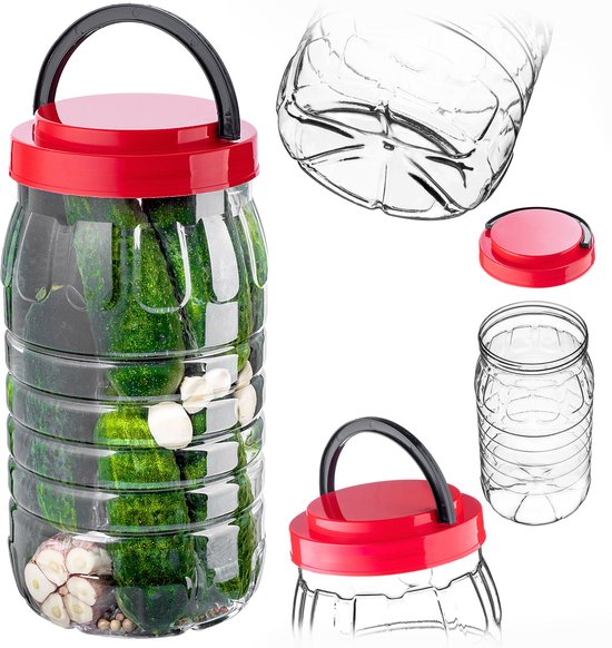 KADAX universele PET-pot met deksel 3L 1 stuk