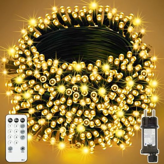 200 LED Lichtsnoer Buiten 32m - Dimbaar Met Afstandsbediening, 8 Modi, IP65 Waterdicht Voor Tuin En Feest
