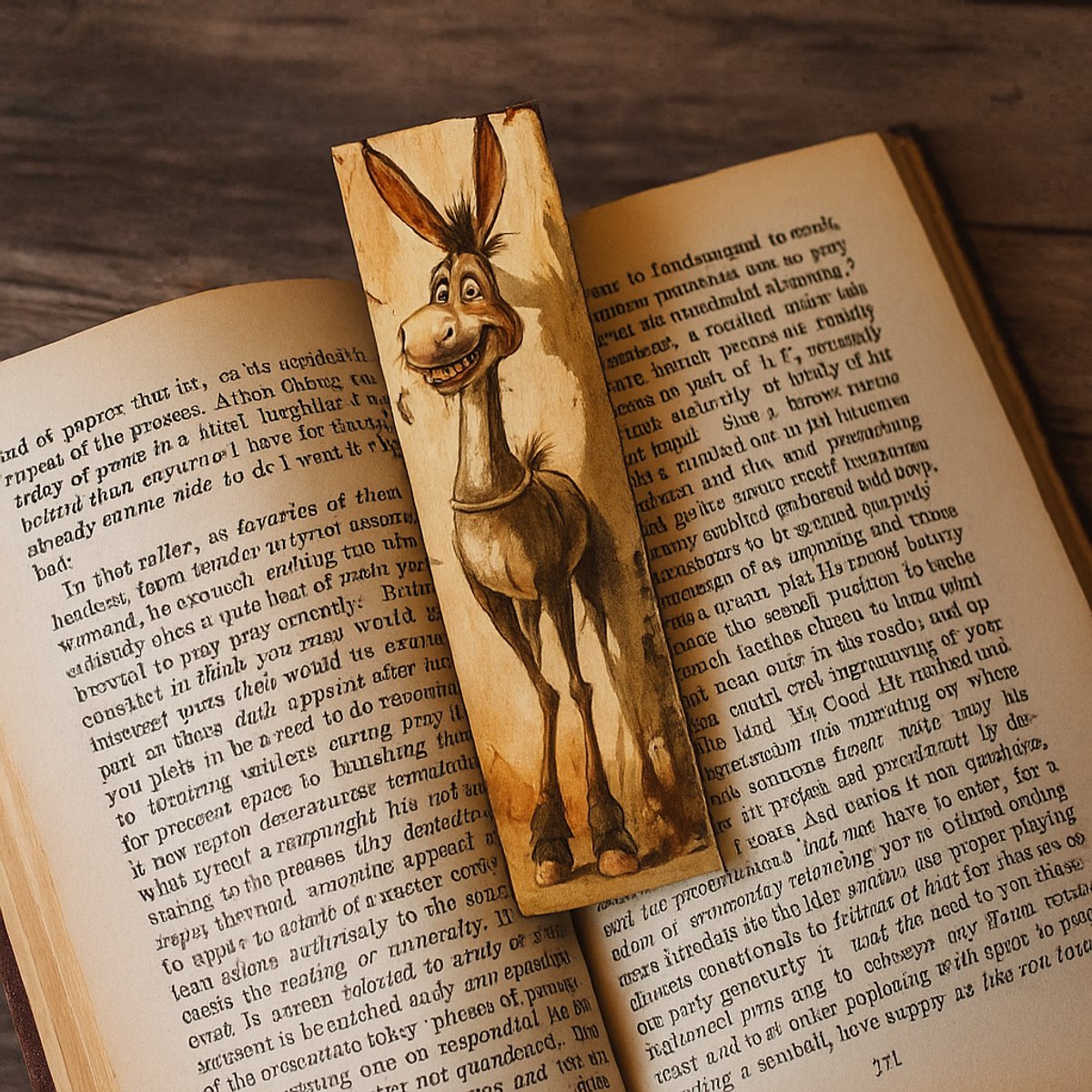 Boekenlegger Ezel - 15 x 4 cm - Dubbelzijdig bedrukt - Stevig karton