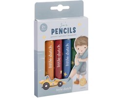 Little Dutch 6 Crayons de couleur Jim - jouet créatif à partir de 2 ans