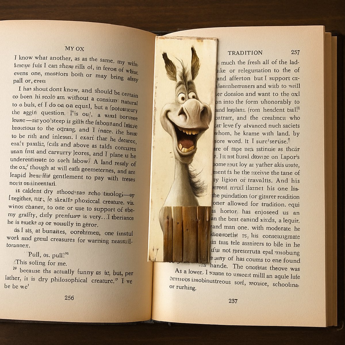 Boekenlegger Ezel - Bladwijzer - 15 x 4 cm - Dubbelzijdig bedrukt - Stevig karton - Voor de lezende ezel liefhebber