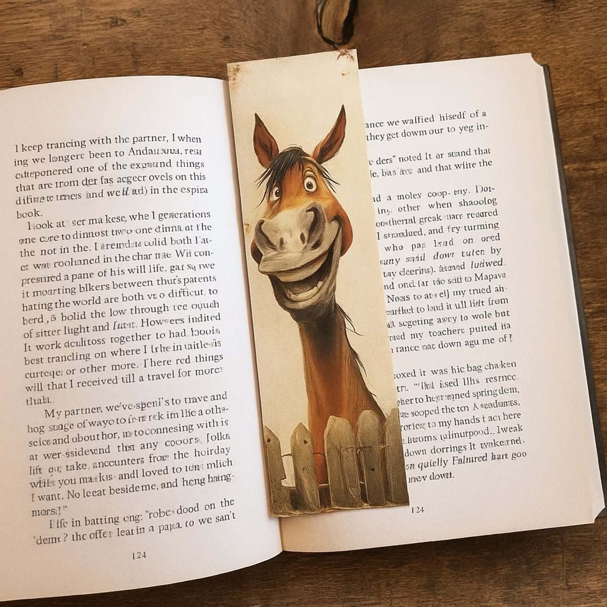 Boekenlegger Paard - Bladwijzer - 15 x 4 cm - Dubbelzijdig bedrukt - Stevig karton - Voor de lezende paardenliefhebbersc