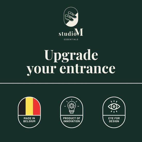 Studio M essentials, Upgrade your entrance, Gemaakt in België, Product van Innovatie, Oog voor Design.