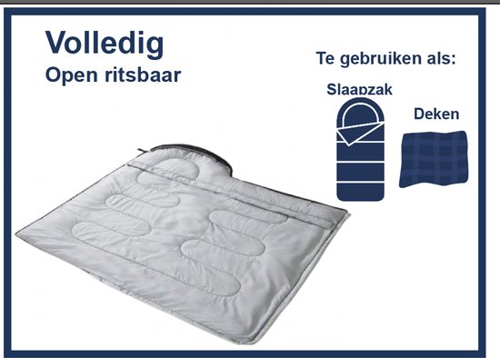 Mummy Slaapzak - 3 Seizoenen - Slaapzakken Volwassenen - Slaapzak - Slaapzakken - Kamperen - Donkerblauw - inclusief draagtas van Ecelesio — afbeelding 5