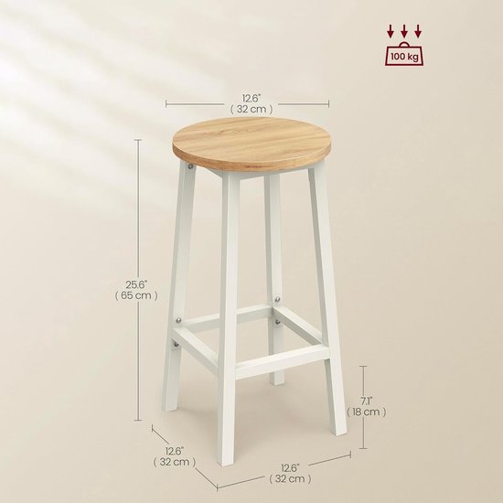 Ócrea Ronde Massief Houten Tafel, Met 4 Poten