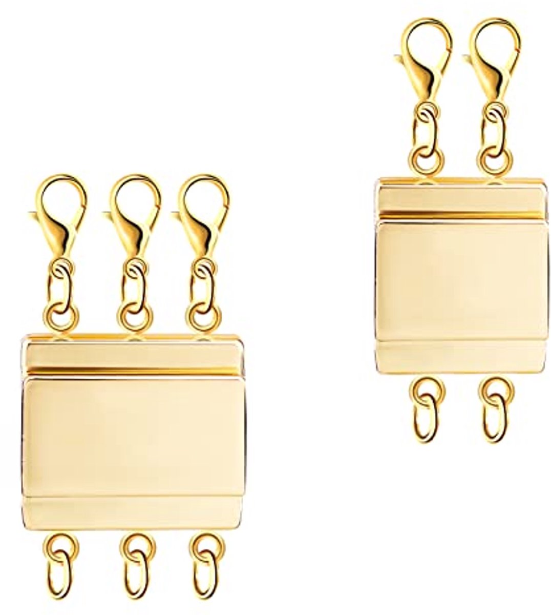 2 Stuks Gelaagde Sluiting voor Ketting - Magnetische Connector voor Sieraden Maken