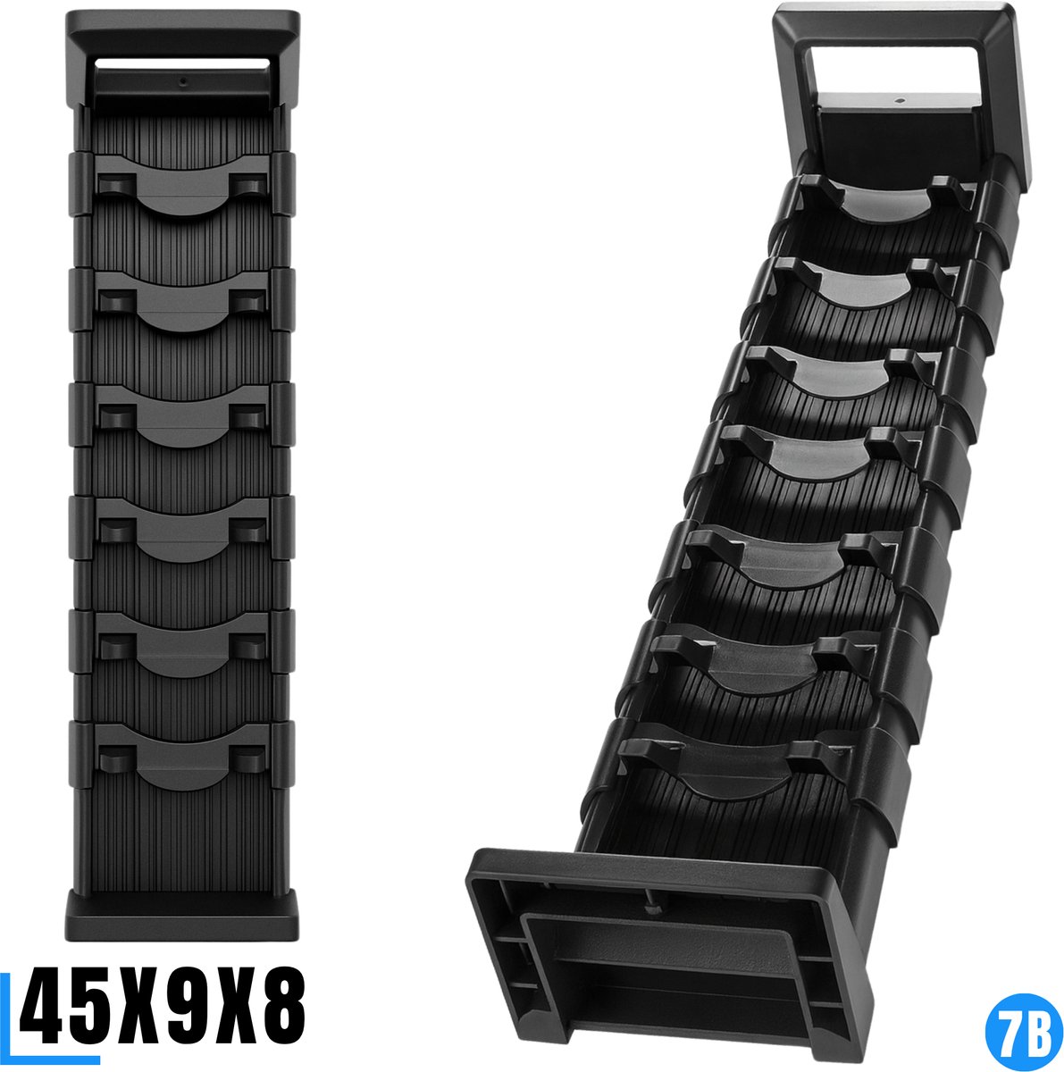 LM™ Kommenrek model 7B - 45x9x8cm - Anti-slip - Verstelbaar - Kommen rek - Keuken organizer