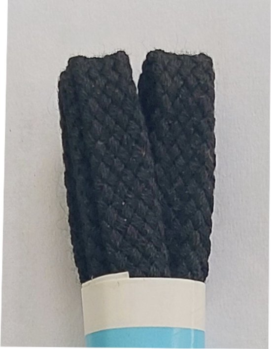 Lacet Cordial - Zwart - Plat - Longueur 90 cm - Largeur 7 mm - Lacet