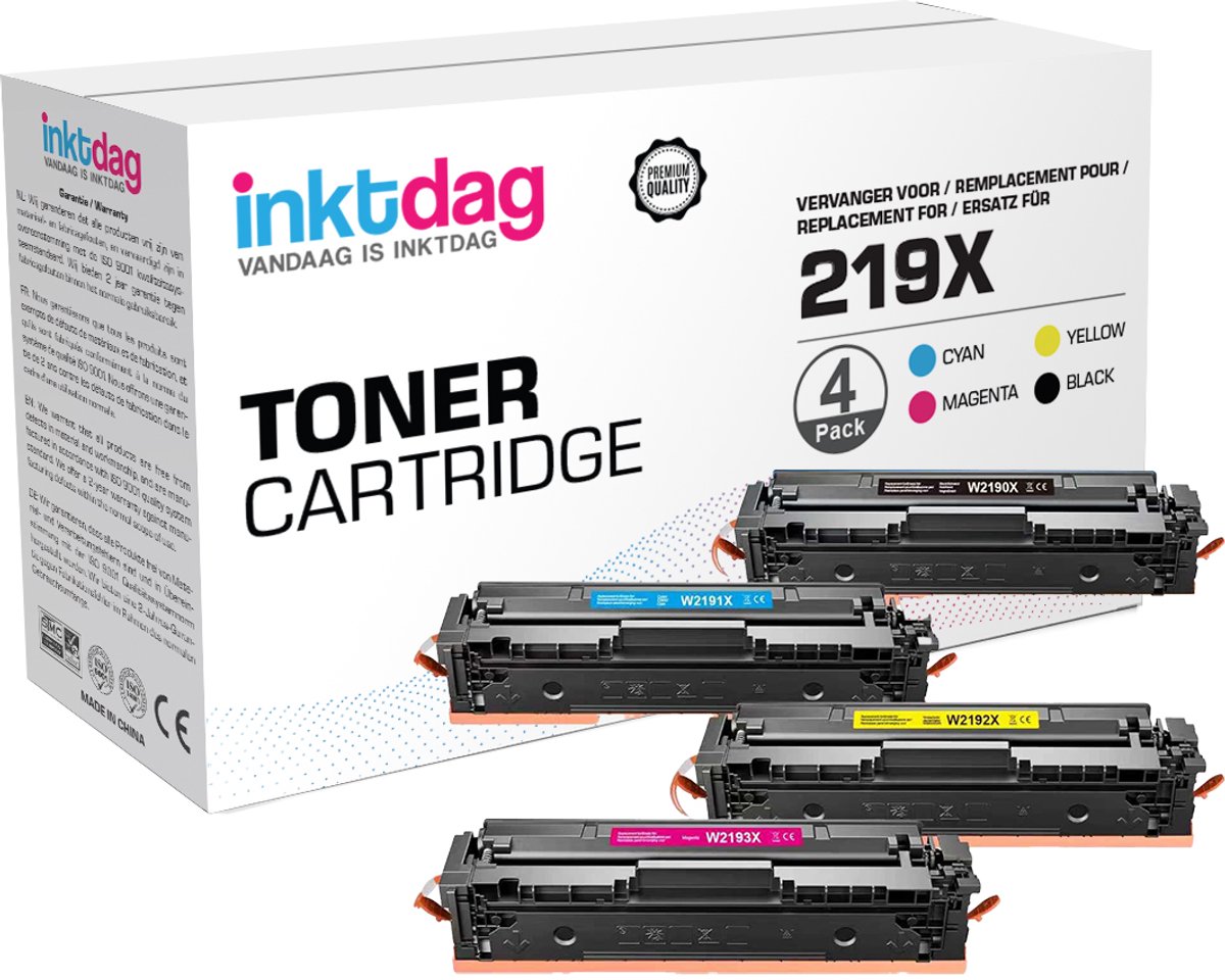 Inktdag Compatibele HP 219A / 219X Toner Cartridge – Vervanging voor HP 219 Toner – Hoge Capaciteit – Geschikt voor HP Color Laserjet Pro MFP 3302fdwg 3302sdwg 3302fdng 3302fdw 3302sdw 3202fdn 3202dw 3302dn