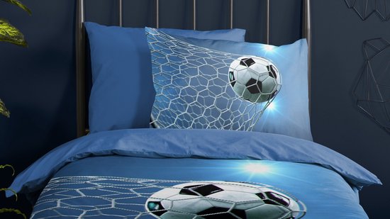 Beddengoedset, 3D-print, brandend voetbal, 3-delig
