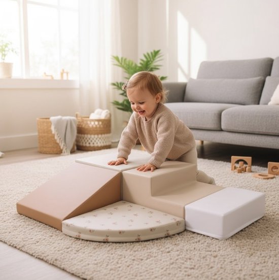 HENVAE Baby Foam Klimblokken - Zachte speelset voor baby's van 8-24 maanden - 5-delig van Merkloos — afbeelding 3