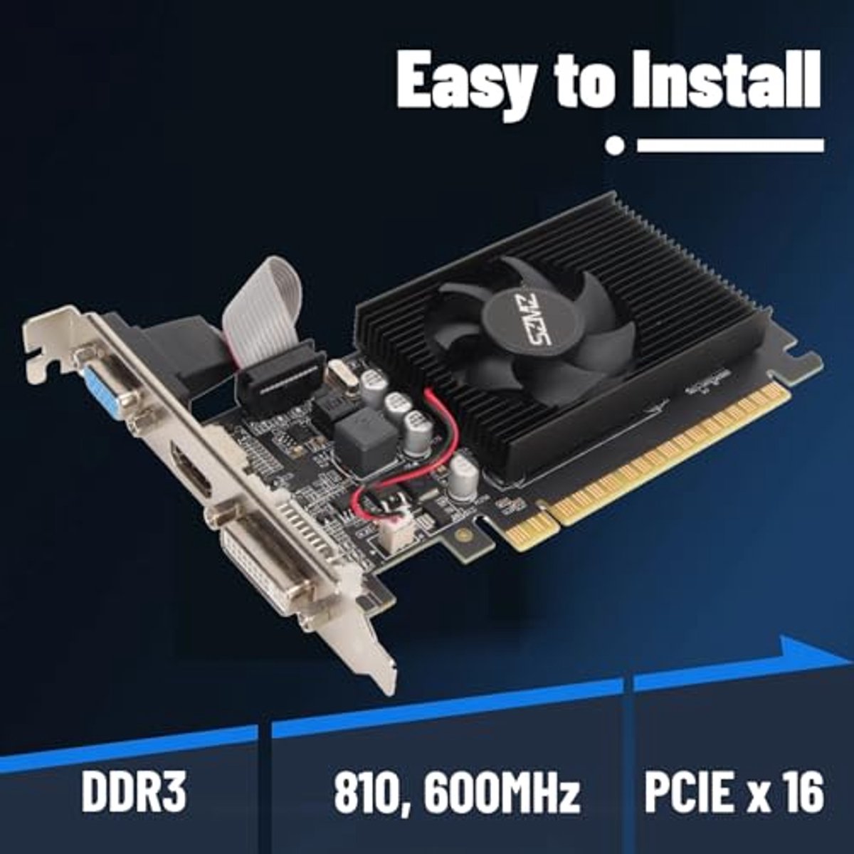 Grafische Kaart, , Ddr3, 64 Bits, Hdmi Dvi Vga Desktop Videokaart, Pci Express X16 Computer Grafische Kaarten Voor Desktop Computer Gaming Gpu - afbeelding 7