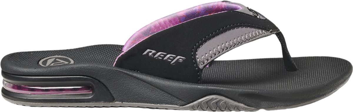 Reef Fanningblack/Grey Dames Slippers - Zwart/Grijs - Maat 42,5