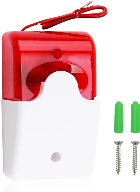 Alarme sonore et lumineuse clignotante, feu de signalisation Plein air de Safety avec alarme sonore et lumineuse, sirène de 110 dB et clignotement rouge 150 fois par minute, résistant aux chocs (220 V)