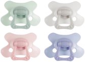 Difrax Fopspeen Natural - 18+ Maanden - Groen & Lichtgrijs & Roze & Paars - 2 Stuks