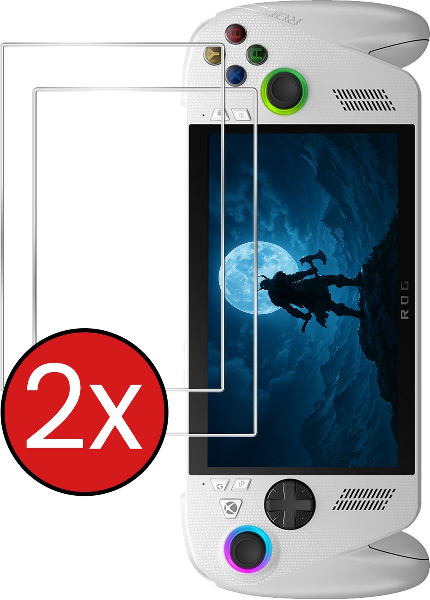 Screenprotector Geschikt voor Xbox Ally Screenprotector Tempered Glass Screen Protector Gehard Glas - 2 PACK