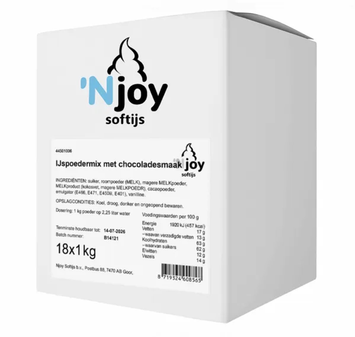 NJOY IJspoedermix chocolade 18x1