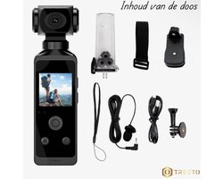 TRESTO – Actiecamera – 4K Sportcamera – Met Display - Waterdicht 30m – Outdoor Avontuur – Onderwater Camera