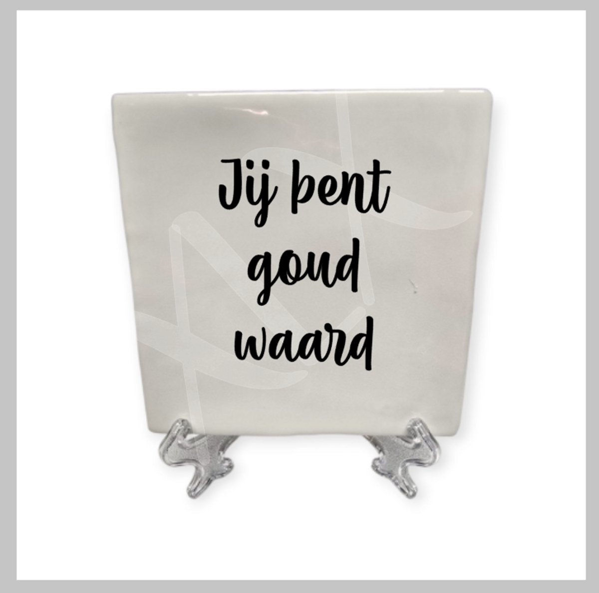 Spreuk tegeltje met tekst: Jij bent goud waard, Tegeltje met tekst, Cadeau, Tekst tegeltje, XLX®