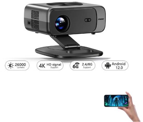 Chesto Beamer 6200 Lumen - Input tot Full HD - Streamen Vanaf Je Telefoon Met Wifi