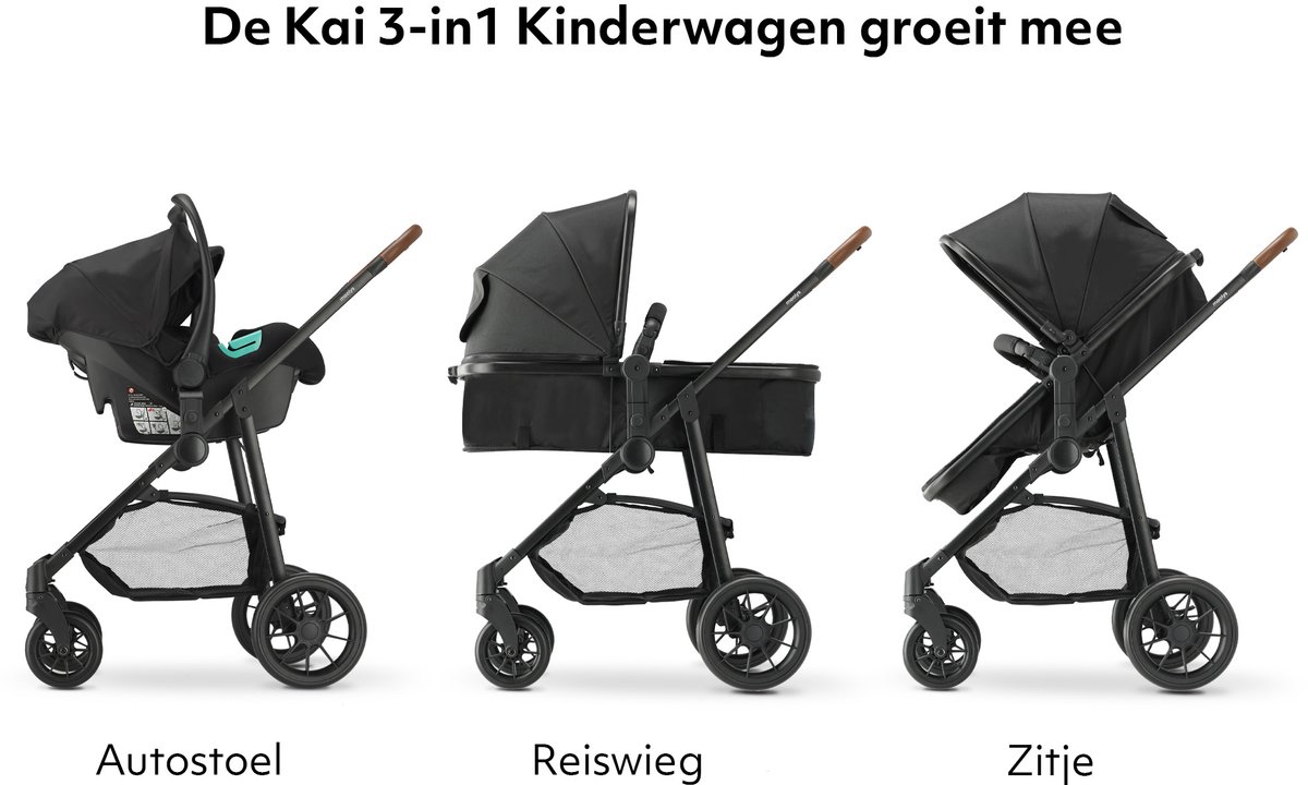 Mooiys Kai 3-in-1 Reissysteem Kinderwagen - afbeelding 2