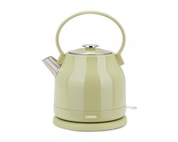 Livoo Retro Waterkoker – 1,5L – 2200W – RVS – Groen