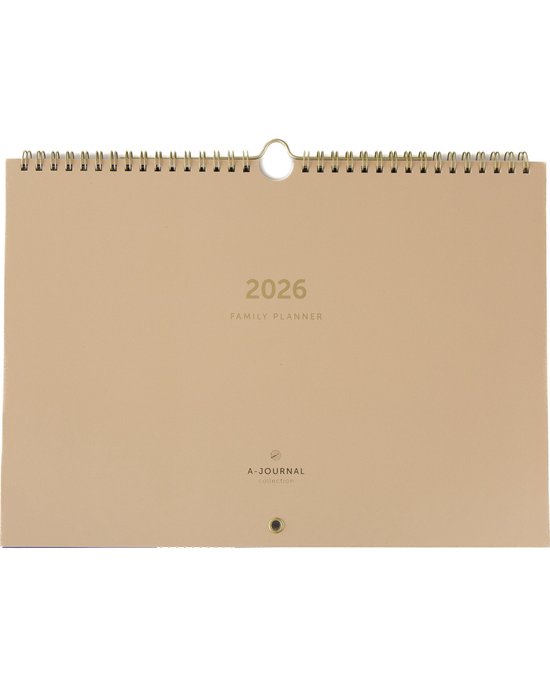 A-Journal Familieplanner 2026 - Beige