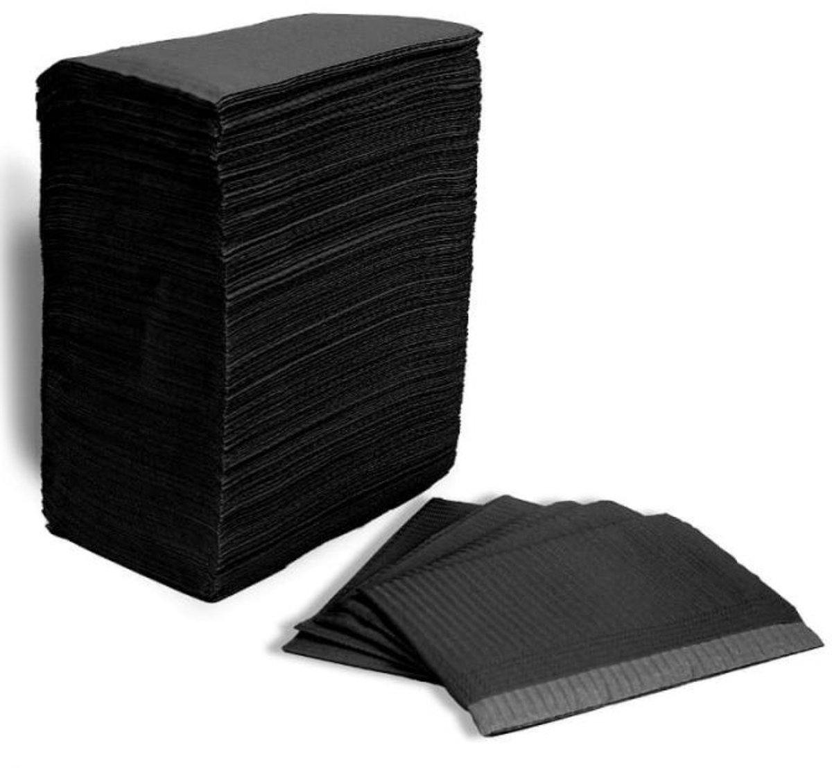 Image of 125 Zwarte Wegwerpslabbetjes voor Volwassenen - Waterdichte Slabbetjes voor Tandheelkunde en Tatoeages