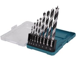 Makita D-77257 Houtborenset Ø 3-10mm in Cassette - 8-delig