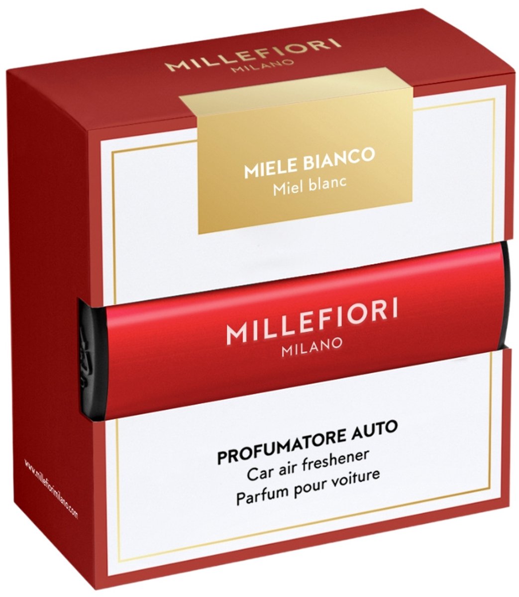 Millefiori Milano - Autoparfum Cadeauset - Icon Miele Bianco - Rood - Limited Edition 2025