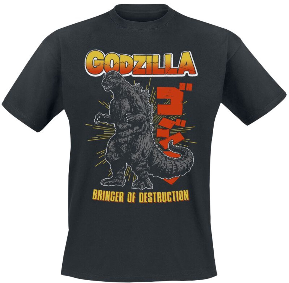 Godzilla Bringer Of Destruction Heren T-shirt - zwart - XL