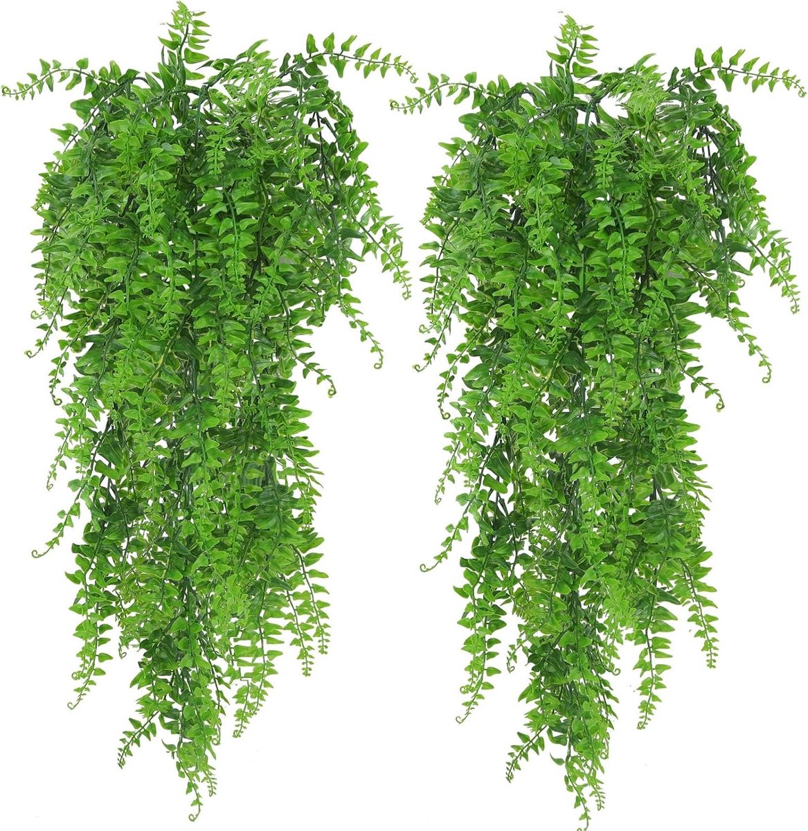 Famanu - Kunstmatige Ophangende Planten Fern - Ivyleaves Decoratie voor Binnen & Buiten, Bladgroen voor Woonkamer, Keuken, Balkon, Tuin, Slaapkamer, Boerderij Aesthetiek