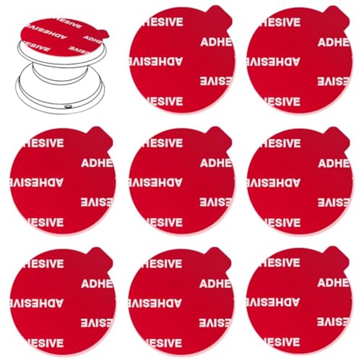 Clear Sticky Adhesive Pads - Dubbelzijdige Vervangings Tapes voor Telefoon Steunen