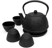 Gietijzeren theepot met kopjes en onderzetter KOGA, 1200 ml
