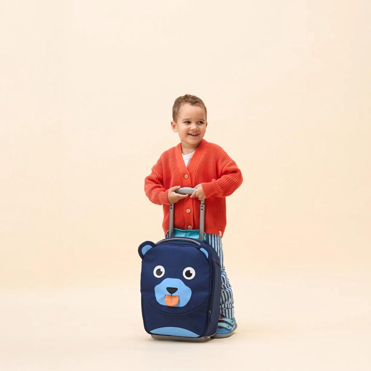 Affenzahn Trolley Koffer Kids Suitcase Bär Donkerblauw 40cm