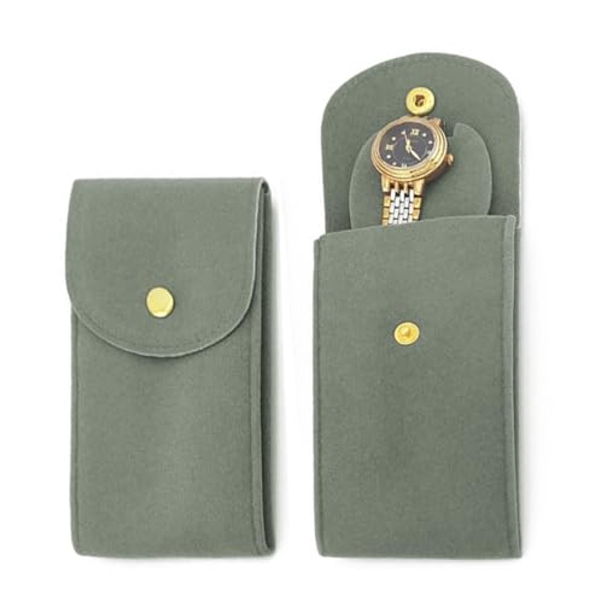 Draagbare Horloge Organizer - Grijze Reishorlogetas voor 1 Horloge