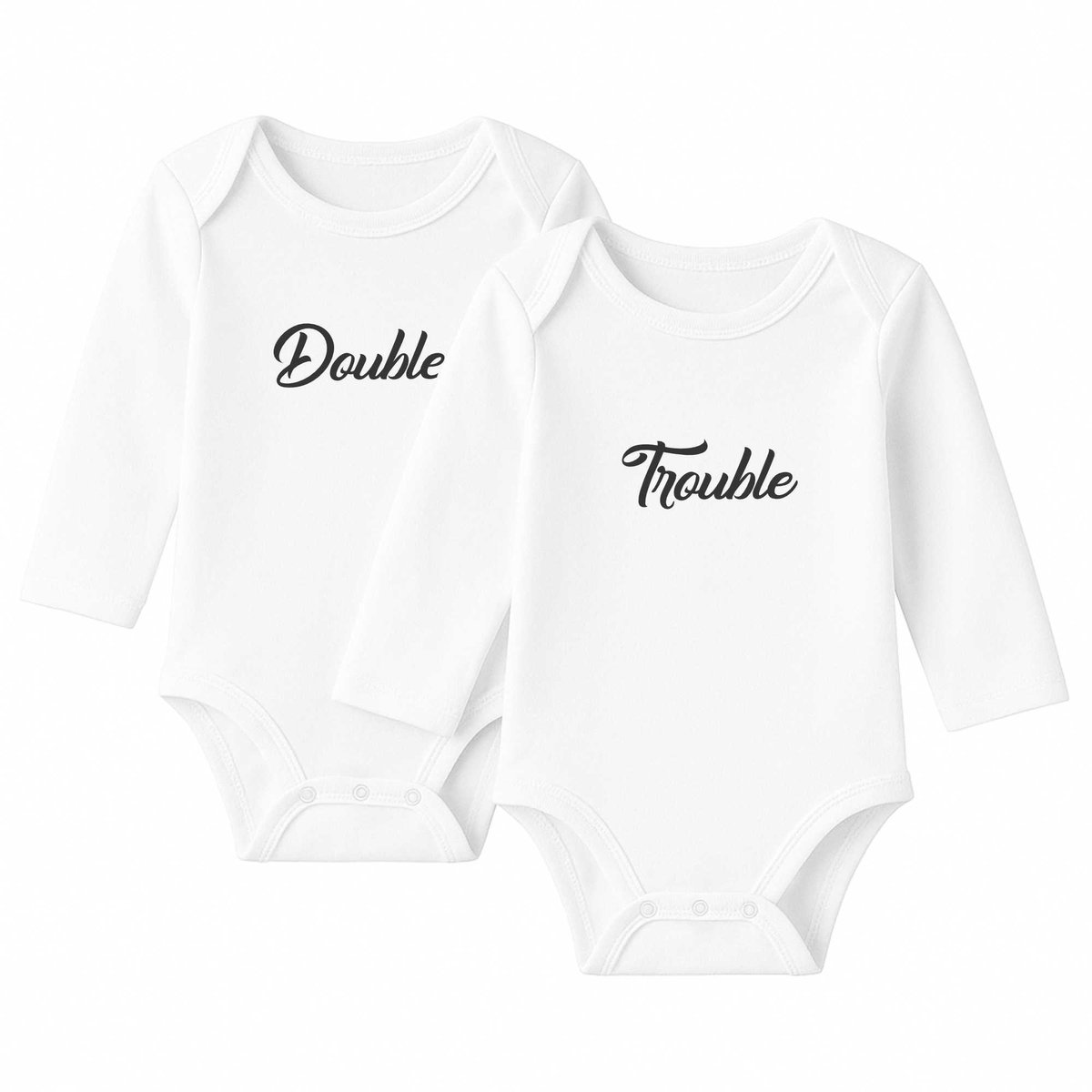 Romper Double Trouble - wit - lange mouw