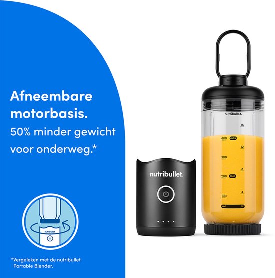 Nutribullet FLEX - Portable Blender - Blender To Go - Draagbare Blender - Zwart van Nutribullet — afbeelding 2