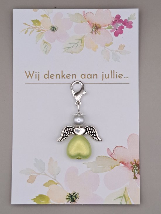 Geluksengeltje - Engel - Engeltje - Wenskaart wij denken aan jullie - Gelukspoppetje - Pockethug - Pocket hug - Troostkaartje - een Engeltje voor jou - Geluksengel, Guardian Angel - Beschermengel