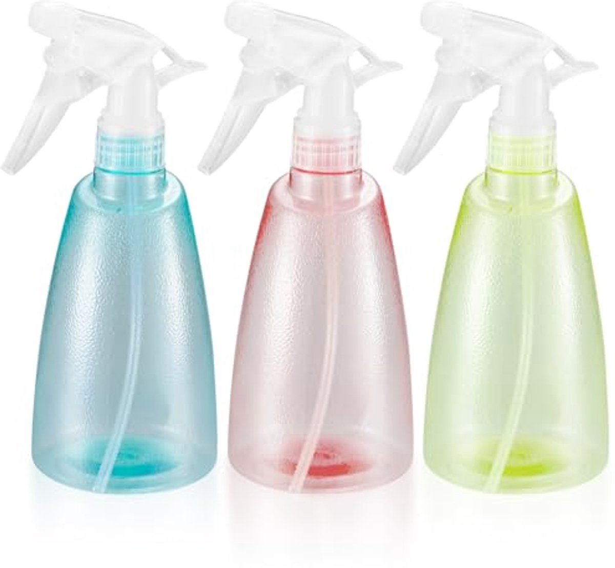Spuitflessen 500 ml - 3 stuks - Mistsproeiers voor Planten, Tuin, en Huishoudelijk Gebruik - Roze/Groen/Geel