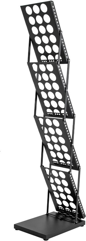 Présentoir à brochures A4, présentoir littéraire portable avec support de présentation à 4 niveaux